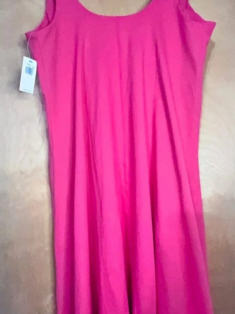 Old Navy PowerSoft Square-Neck Athletic Dress Pink Large